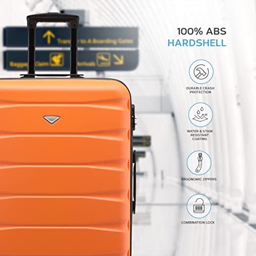 Flight Knight Lightweight 4 Wheel ABS Hard Case Medium Suitcase Approved for Over 100 Airlines Including easyJet, British Airways, Ryanair, Jet2, Emirates & Many More - Check-in Medium Size 25" — view 4