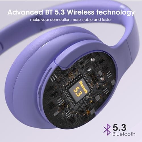 DOQAUS Bluetooth Headphones Over Ear, Headphones Wireless with 90H Playtime — view 6