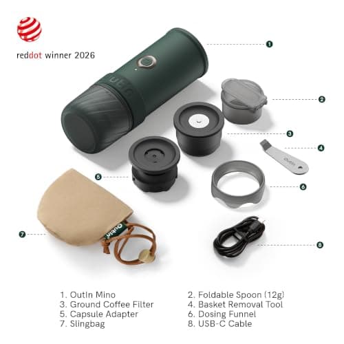 OutIn Mino Portable Electric Espresso Machine for Travel with Self-Heating — view 2