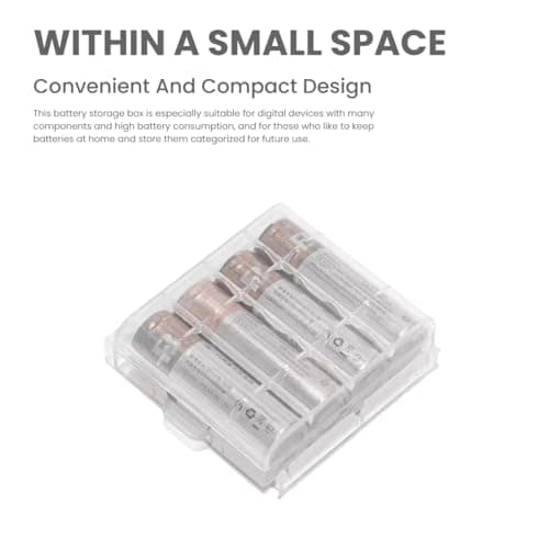10PCS Hard Plastic Batteries Storage Boxes,AA/AAA Cell Battery Storage Cases,Multifunctional Plastic Battery Case Holder for Storing and Protecting AA and AAA Batteries,Clear Color — view 5