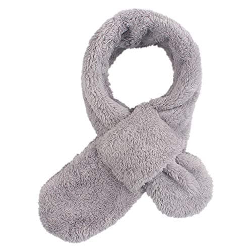 Pesaat Winter Kids Fleece Scarf Solid Baby Neck Warmer for Toddler 1-6Y
