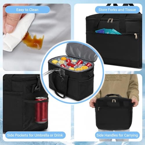 Kono Cool Bag Collapsible Soft Cool Box Insulated Large Lunch Bag — view 5