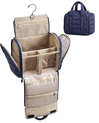 BAGSMART Large Hanging Toiletry Bag for Travel with Removable Divider