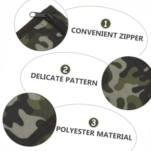 JFangZHZH 3 Pcs Set Wallet,Cartoon Waterproof Wallet,Trifold Wallets with Coin Pocket Zippered,Camouflage Wallet,Camo Purse,Canvas Outdoor Sports Wallet,Travel Document Wallets — view 3