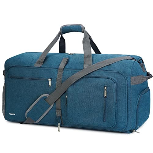 WANDF 65L Large Travel Holdall Duffle Luggage Bag Foldable