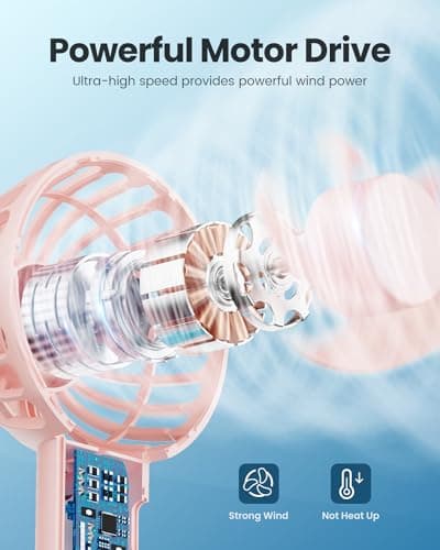 gaiatop Mini Portable Fan, Small Personal Handheld Fan,Rechargeable — view 3