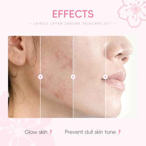 LAIKOU Sakura Skincare Set for All Skin Types, 6Pcs Travel-Friendly Sizes — view 4