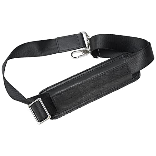 TIDING Full Grain Leather Shoulder Strap Pad Replacement Bag Straps Black — view 6