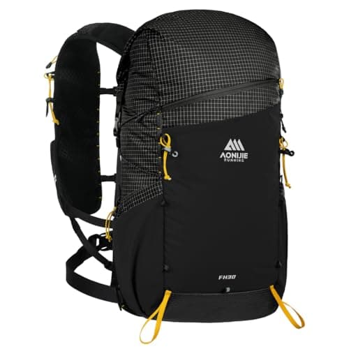 AONIJIE 30L Large Capacity Climbing Backpack Outdoor Camping Daypack Travel Bag for Hiking Trekking Mountaineering, Black, XL