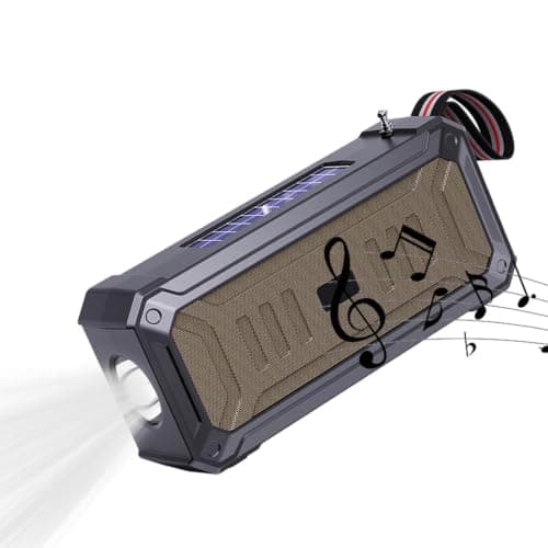 Nuhjytgf Solar Powered Portable Speaker High Fidelity Wireless Shockproof