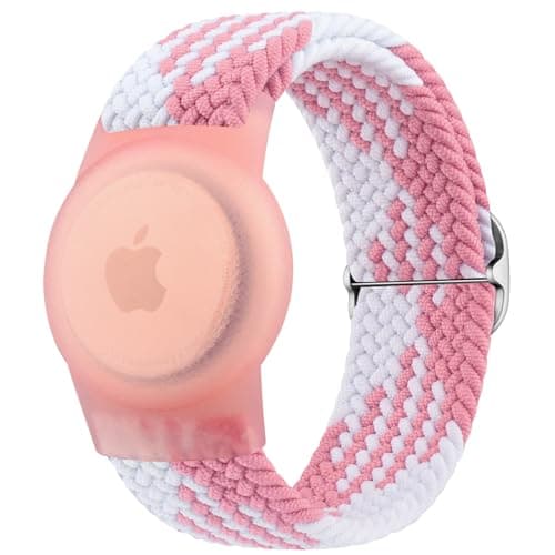 Airtag Watch Strap for Kids, Air-Tag 2nd & 1st Gen Wristband Holder for Apple Item Finder, Stretchy Adjustable Bracelet for Child Boys Girls
