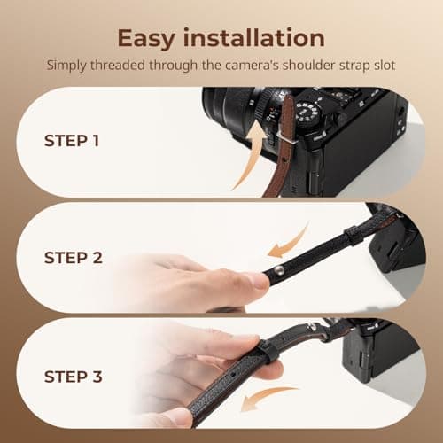 SMALLRIG Universal Leather Camera Shoulder Strap for DSLR Camera, Adjustable 100 to 110cm (39 to 43in), Max Load 10kg (22lb), Ergonomic Shoulder Support for Travel/Vlogging (Black) - 5208 — view 5