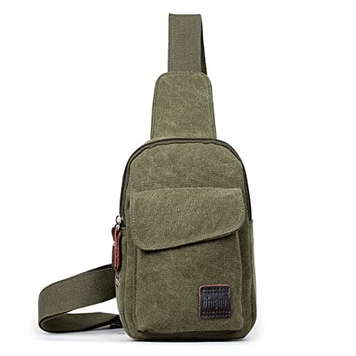 Canvas Satchel Casual Body Handbag Messenger Shoulder Bag Projector, Green, One Size — view 2