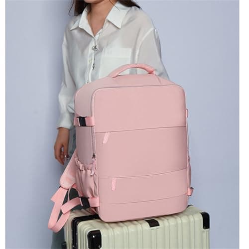 Treer Ryanair Cabin Bags 40x30x20 Underseat Travel Backpack Cabin Bag Carry on Waterproof Hand Luggage for Airplanes, Multiple Pockets Comfort Rucksack for Men, Women (Pink) — view 3