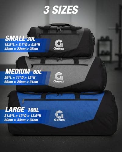 Gonex 60L Gym Duffel Bag with Shoe Compartment, Large Capacity — view 5