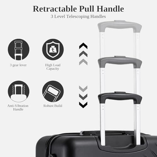 Kono Suitcase Set of 3, Lightweight Hard Shell Luggage — view 5