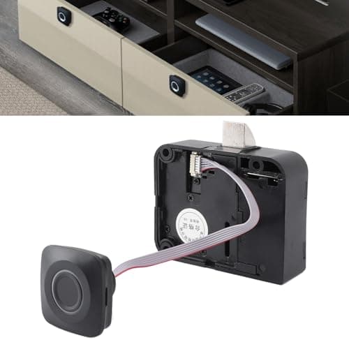 BIL Fingerprint Cabinet Lock, Keyless File Drawer Wardrobe Lock, Smart Biometric Cabinet Lock, Zinc Alloy Furniture for Fingerprint Drawer Lock, Door Locker — view 3