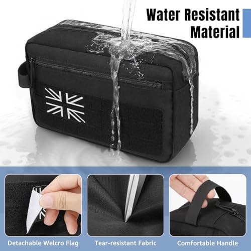 ETRONIK Tactical Toiletry Bag Men, Men Travel Wash Bag with Molle System, L — view 3
