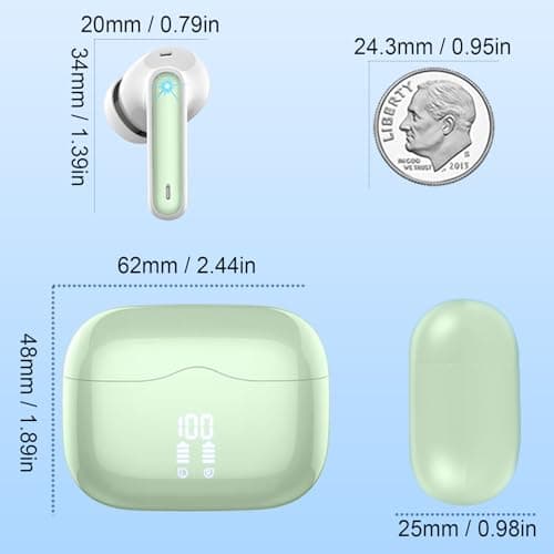 Wireless Earbuds Bluetooth 5.4 with HiFi Stereo Bass, 40H In‑Ear Earphones — view 5