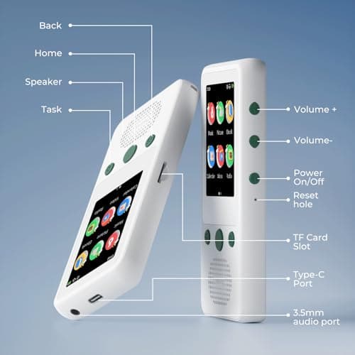 TIMMKOO MP3 Player for Kids, 2.4" Touch Screen MP3 Players with Bluetooth, 65H Playback Portable Music Player with Speaker, Support TF Card Up to 128GB — view 5