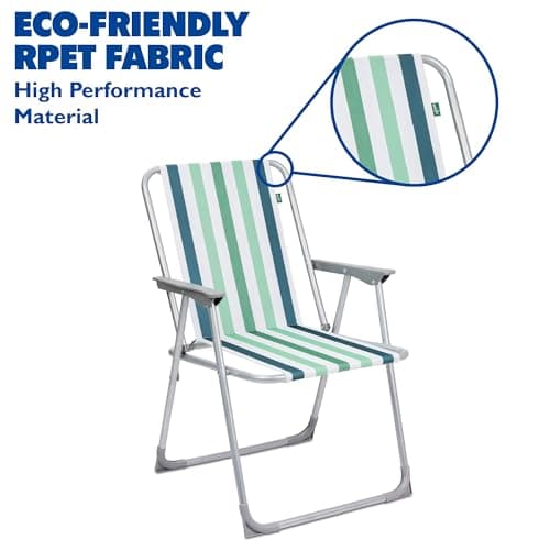 Yello Eco Folding Chair, Portable Beach and Camping Deck Chair with Carry Bag, Durable Seat for Outdoor, Picnic, Garden & Beach Trips — view 5