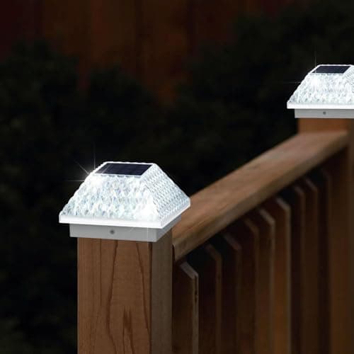 Thrink Premium Solar LED Post Cap Lights – Automatic Dusk-On, IP44 Waterproof, Solar-Powered Outdoor Lighting with Universal Mounting Adaptor for 3.5"x3.5" & 4"x4" Posts, Warm Ambient Glow — view 5