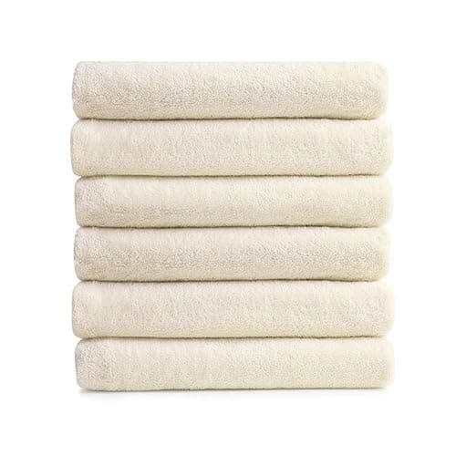Ekorganix URTICA Travel Towel (400 GSM) – Stinging Nettle & Organic Cotton Terry, Ultra-Absorbent, Quick-Dry, Packs Small, Undyed (Hand Towel, 50x100 cm) — view 3