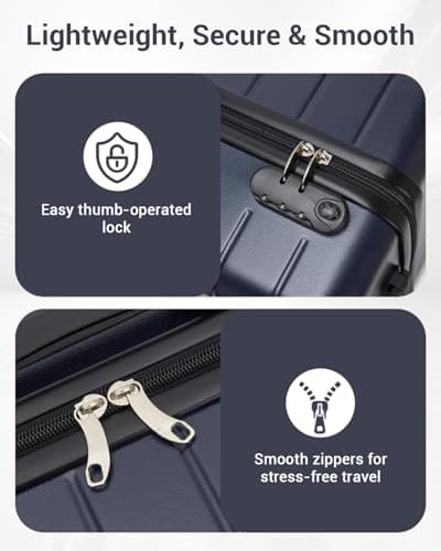 Shavont 24 Inch Medium Suitcase, ABS+PC Hard Shell Check-in Luggage — view 6