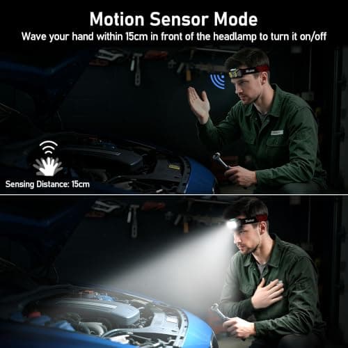 Blukar 2026 Gen 2 Head Torch Rechargeable, Super Bright Headlamp-10 Modes — view 4