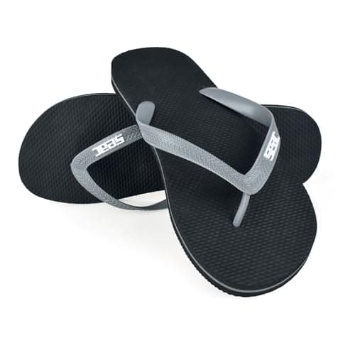 SEAC Unisex Ohau, Rubber Flip Flops for Sea, Pool, Beach and Boat, Black Grey, 11.5/12.5 UK