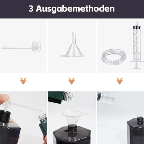 Nadinsta 100ML Empty Glass Perfume Atomiser, Black Refillable Perfume Travel Bottle, Portable Travel Perfumes Glass Spray Bottle with Funnel for Perfume Replacement,Gift — view 4