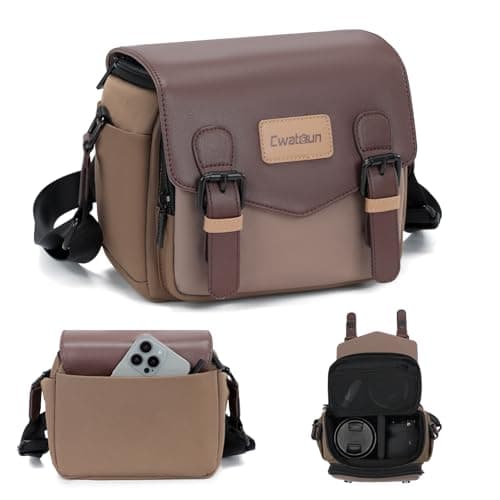 Cwatcun Camera Shoulder Bag, Waterproof Camera Sling Case for Photographers