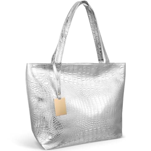Holibanna Women's PU Leather Tote Bag Large Capacity Shoulder Handbag