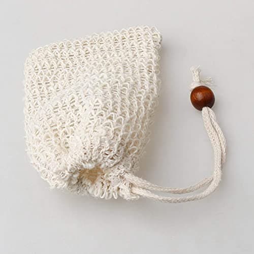 2 Pcs Sisal Soap Bag, Exfoliating Soap Saver Pouch with Drawstring — view 3