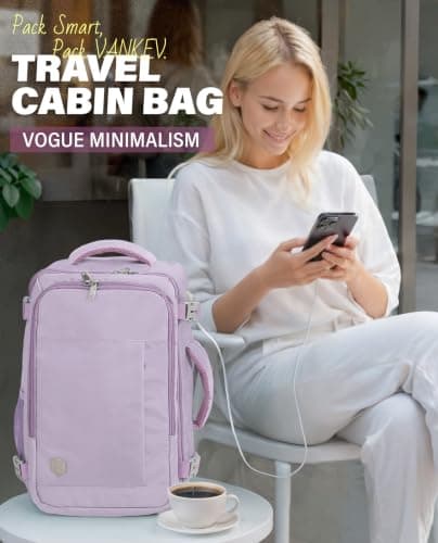 VANKEV 40x20x25 Ryanair Cabin Bag Underseat Travel Backpack Hand Luggage — view 2