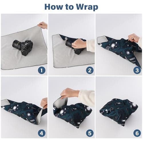 Walking Way Lens Protective Wrap Magic Self-Adhesive Pouch for Cameras Lenses and Electronic Scratch Resistant Versatile Compact Cloth with Strong Holding — view 6