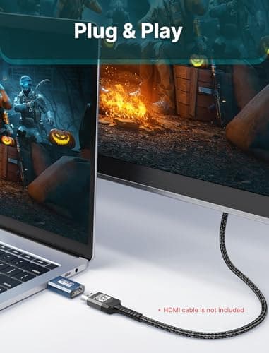 JSAUX 2 Pack DisplayPort to HDMI Adapter 4K@30Hz/2K@60Hz/1080P@120Hz DP to HDMI Converter, Dual Monitor, Plug & Play, Compatible with PC Laptop Monitor TV, for Dell HP Lenovo AMD NVIDIA-Blue — view 2