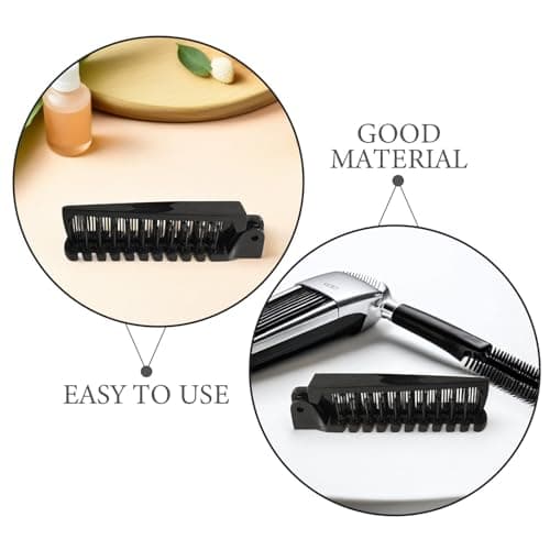 WHAMVOX 6pcs Folding Hair Brush and Comb Set, Dual Function Collapsible Plastic Travel Hair Brushes, Compact Anti-static Pocket Combs for Business Trips and Travel — view 3