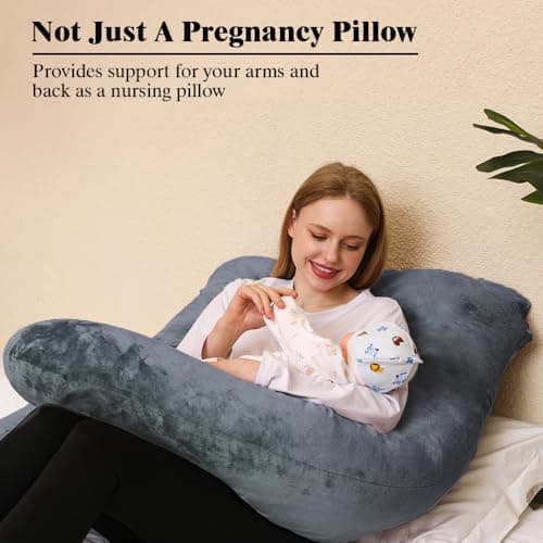 Chilling Home Pregnancy Pillow,U Shaped Maternity Pillow with Cover Velvet — view 6
