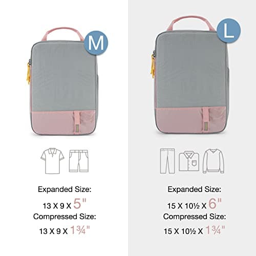 BAGSMART 2pcs Compression Travel Packing Cubes for Suitcases Backpack — view 2