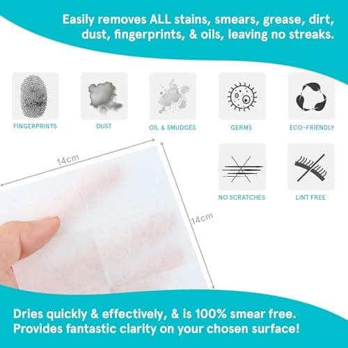 Professional Screen Wipes by Smith’s® | 60 Pack | 14 x 14cm | Perfect Cleaning Wipes for 17” Monitors, Laptops, iPads, Mobile Phones, 17” LCD TVs, Tablets, PCs, Keyboards & More! — view 3