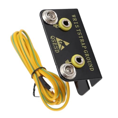 Naroote Grounding Plug for Wrist Straps and ESD Workstations with Anti Static Function for Dual Users Made of Durable Plastic and Metal
