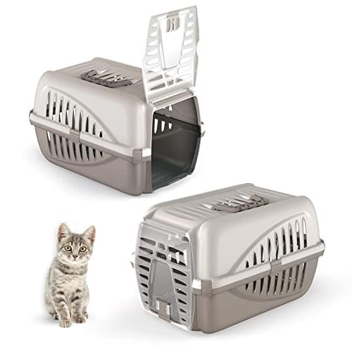 CAT CENTRE Premium Pet Carrier, Cat Dog Transport Box, Grey — view 4
