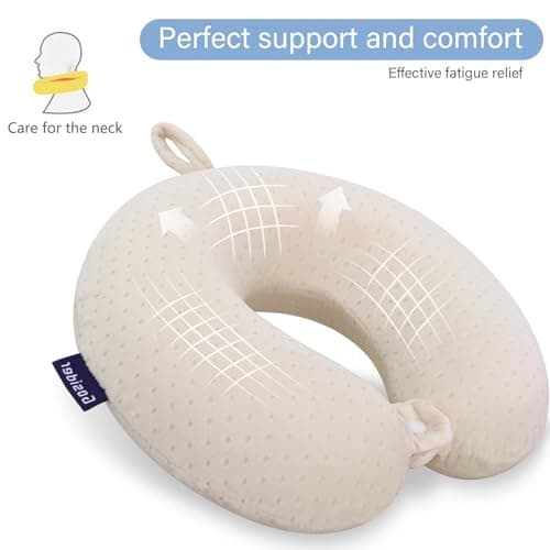 Gosider Memory Foam Neck Pillow, Plane Travel Pillow, Beige — view 4