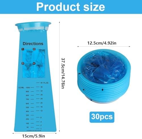 XUIIOSOOKP 30 Pieces Sick Bags for Car Travel 1000ML High Density Leakproof — view 2