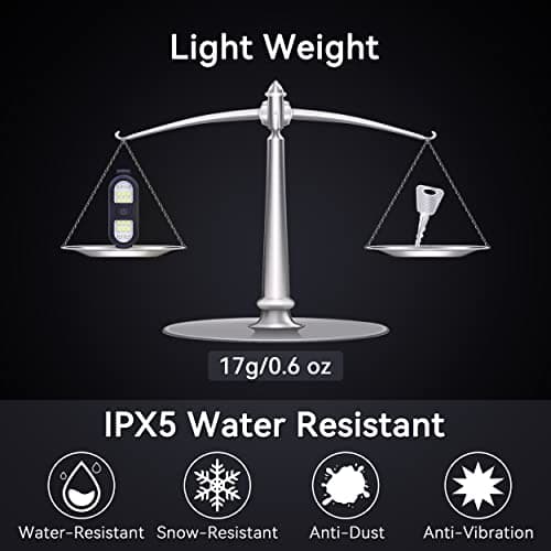 Clip on Flashlight, Running Light for Runners Rechargeable Safety Lights for Walking at Night Hands Free Flashlight Portable LED Work Light Warning Flashing Camping Hiking Walking Dog Black — view 4