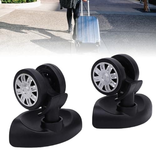 Gucagle 1 Pair Suitcase Wheels Silent and Wear Resisting ABS Universal Replacement Luggage Caster Kit Quiet Rolling Easy Installation for Travel Airport Hotel 2 Pack 8 Screws Included — view 5
