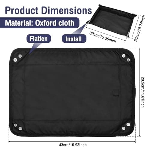 Anihet Kids Tray Table Cover, Foldable Airplane Travel Tray Cover with Clear Pocket, Universal Airplane Must Haves Travel Essential for Plane, Train, High Chair(Black) — view 2