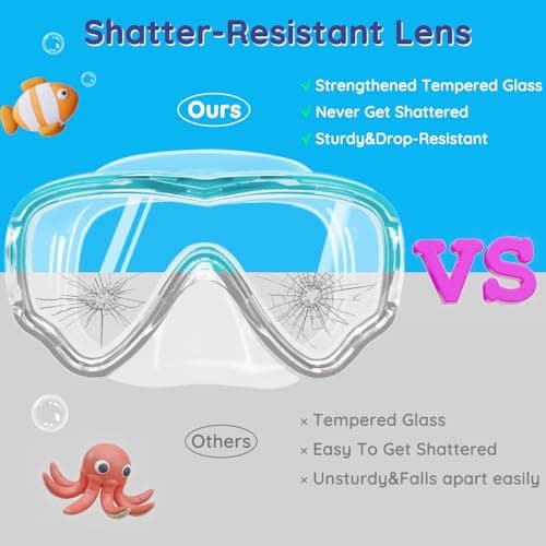 MOMUSE Kids Swim Goggles with Soft Strap, 3D Nose Cover for 3-14 Boys Girls — view 5