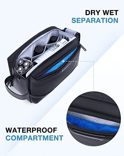 bagsmart Mens Wash Bag, Travel Toiletry Bag, Large Toiletries Organiser — view 3